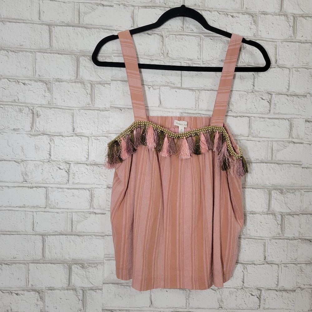 Honey Punch cure tassel tank top